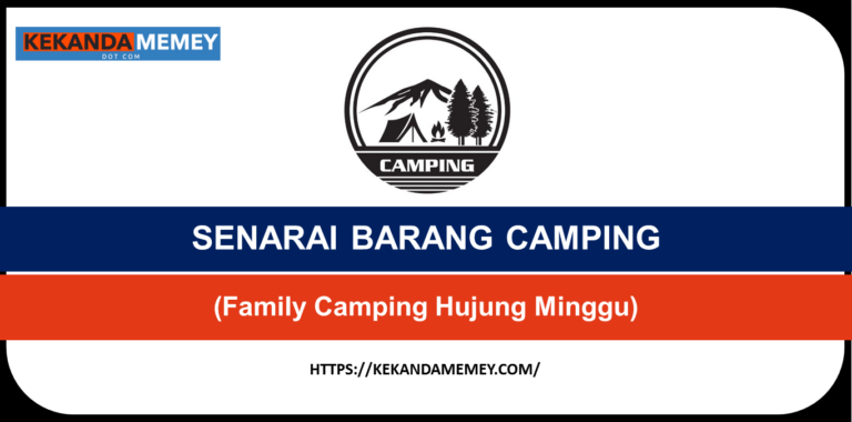 SENARAI BARANG CAMPING