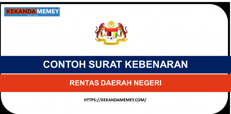 CONTOH SURAT KEBENARAN RENTAS DAERAH NEGERI